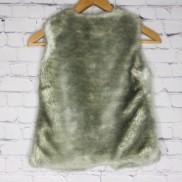 Gymboree Vest Faux Fur Size M (7-8) Girls Gray - Picture 3 of 6